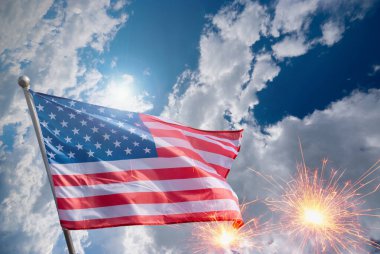 Anma Günü için Amerikan bayrağı, 4 Temmuz, Bağımsızlık Günü, Kutlama Konsepti.
