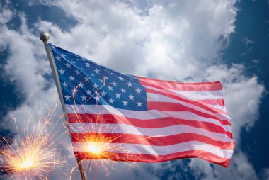 Anma Günü için Amerikan bayrağı, 4 Temmuz, Bağımsızlık Günü, Kutlama Konsepti.