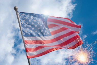 Anma Günü için Amerikan bayrağı, 4 Temmuz, Bağımsızlık Günü, Kutlama Konsepti.