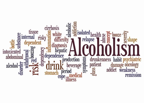 Word Cloud Med Alcoholism Konceptet Skapar Endast Med Text — Stockfoto