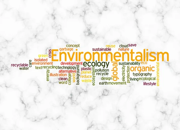Word Cloud Environmentalism Concept Create Text Only — ストック写真