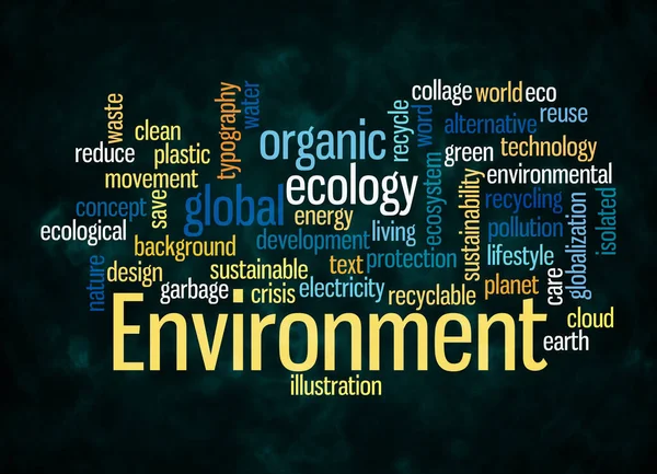 Word Cloud Environment Concept Create Text Only — Stock Photo, Image