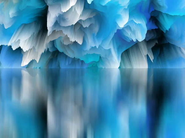 Mundo Mágico Paisagem Abstrata Lago Surreal Reflexões Arte Criatividade Imaginação — Fotografia de Stock