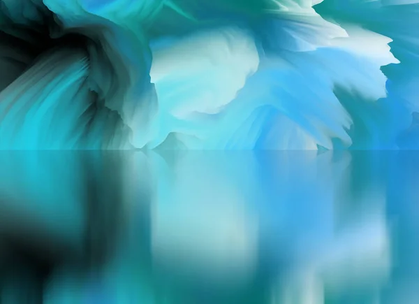 Mondo Magico Paesaggio Astratto Lago Surreale Riflessioni Arte Creatività Immaginazione — Foto Stock