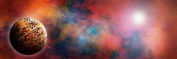 Неизвестная Планета Космоса Космическая Туманность Космическое Скопление Звёзд Внешний Космический — стоковое фото