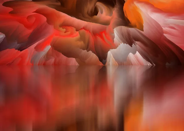 Чарівний Світ Анотація Пейзаж Сюрреалістичне Озеро Роздуми Мистецтво Творчість Уява — стокове фото