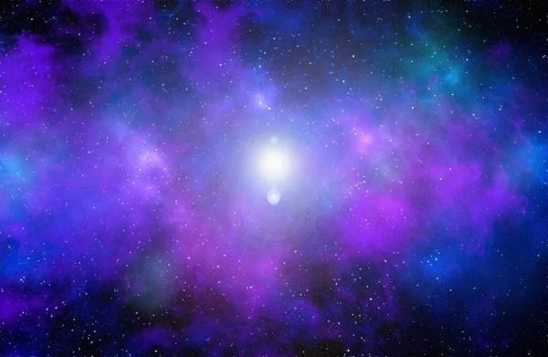 Planets Galaxy Science Fiction Wallpaper Beauty Deep Space Billions Galaxies — Stock Photo, Image