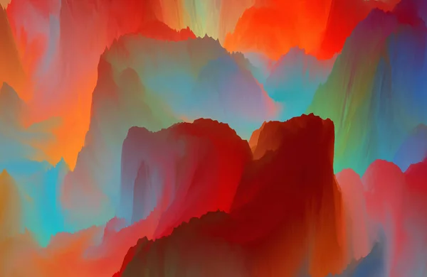 Sihirli Dünya Renkli Soyut Fantezi Arka Plan Gerçeküstü Rüya Manzarası — Stok fotoğraf