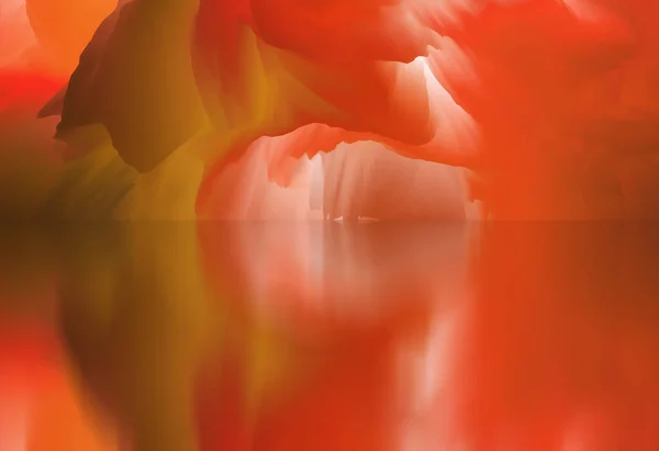 Kouzelný Svět Abstraktní Krajina Surrealistické Jezero Odrazy Umění Tvořivost Představivost — Stock fotografie