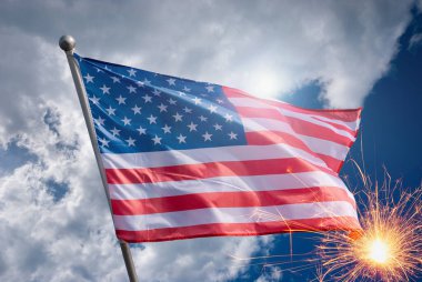 Anma Günü için Amerikan bayrağı, 4 Temmuz, Bağımsızlık Günü, Kutlama Konsepti.