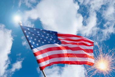 Anma Günü için Amerikan bayrağı, 4 Temmuz, Bağımsızlık Günü, Kutlama Konsepti.