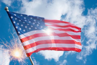 Anma Günü için Amerikan bayrağı, 4 Temmuz, Bağımsızlık Günü, Kutlama Konsepti.
