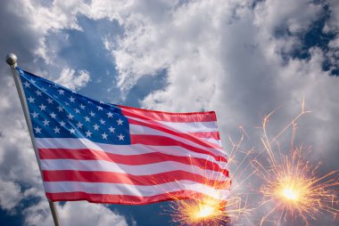 Anma Günü için Amerikan bayrağı, 4 Temmuz, Bağımsızlık Günü, Kutlama Konsepti.