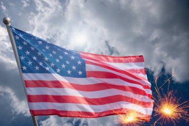 Anma Günü için Amerikan bayrağı, 4 Temmuz, Bağımsızlık Günü, Kutlama Konsepti.