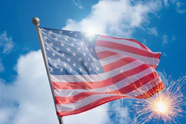 Anma Günü için Amerikan bayrağı, 4 Temmuz, Bağımsızlık Günü, Kutlama Konsepti.