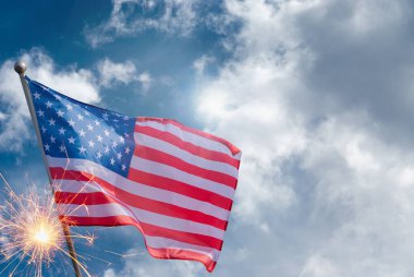 Anma Günü için Amerikan bayrağı, 4 Temmuz, Bağımsızlık Günü, Kutlama Konsepti.