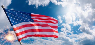 Anma Günü için Amerikan bayrağı, 4 Temmuz, Bağımsızlık Günü, Kutlama Konsepti.