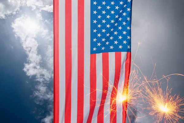 アメリカ国旗7月4日独立記念日お祝いのコンセプト — ストック写真