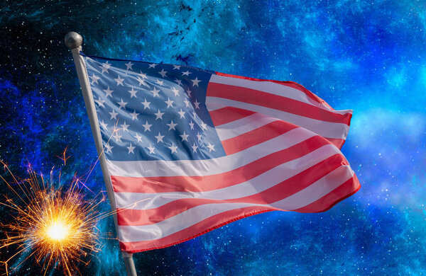 American flag for Memorial Day, 4th of July, Independence Day, Celebration Concept.