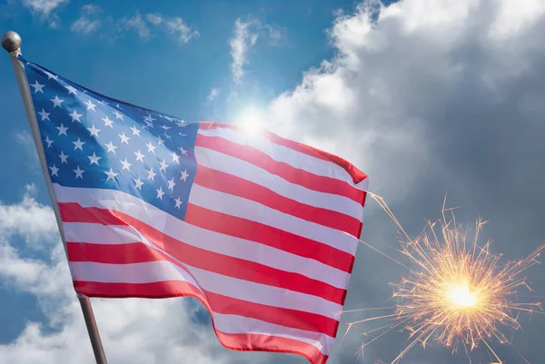 Anma Günü için Amerikan bayrağı, 4 Temmuz, Bağımsızlık Günü, Kutlama Konsepti.
