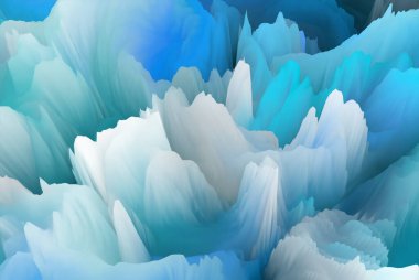 Sihirli dünya. Renkli soyut fantezi arka plan, gerçeküstü rüya manzarası. 3d illüstrasyon.