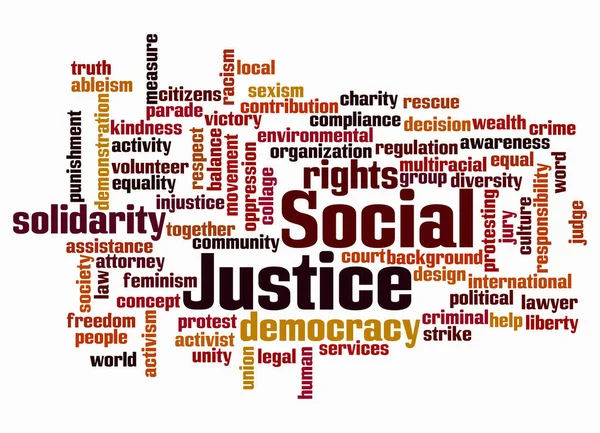 Word Cloud Social Justice Concept Create Text Only — Stock Fotó