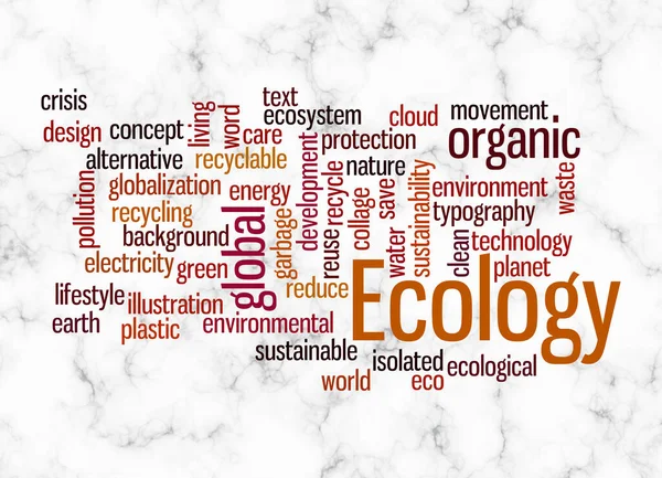 Word Cloud Ecology Concept Create Text Only — Foto Stock