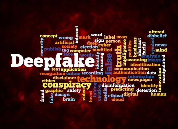 Word Cloud Koncepcí Deepfake Vytvořit Pouze Textem — Stock fotografie