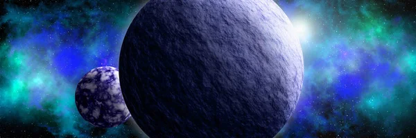 Unbekannter Planet Aus Dem Weltall Weltraumnebel Kosmischer Sternenhaufen Weltraum Hintergrund — Stockfoto