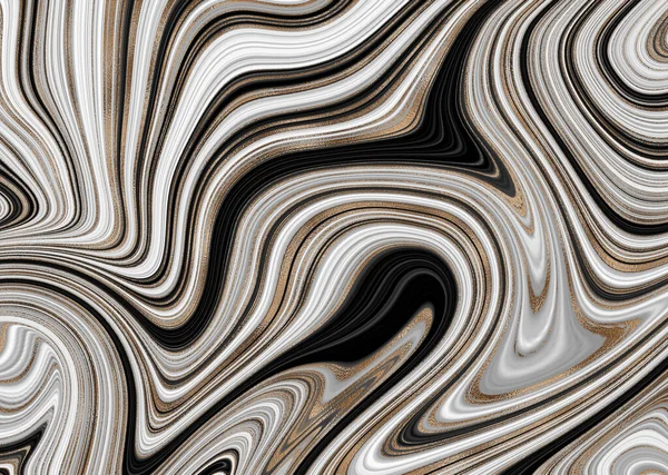 清晰的抽象液体背景 精美的艺术品质感Agate Ripple Pattern 3D插图 — 图库照片