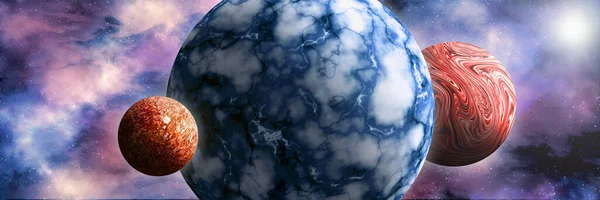 Nieznana Planeta Kosmosu Kosmiczna Mgławica Kosmiczna Gromada Gwiazd Zewnętrzne Tło — Zdjęcie stockowe