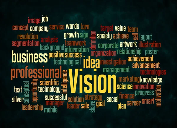 Word Cloud Vision Concept Create Text Only — Foto de Stock