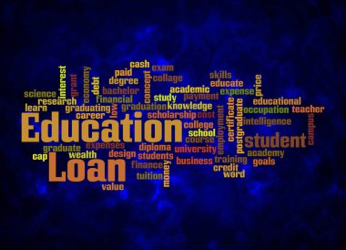 Kelime Bulutu ve Eğitim Kredisi kavramı sadece metin ile oluşturulur.