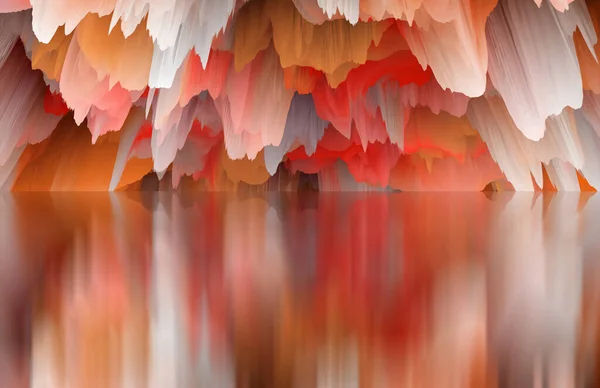 Mundo Mágico Paisagem Abstrata Lago Surreal Reflexões Arte Criatividade Imaginação — Fotografia de Stock