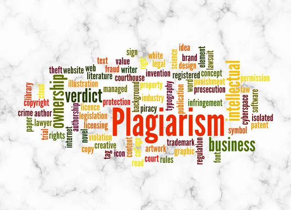 Word Cloud Plagiarism Concept Create Text Only — Fotografia de Stock