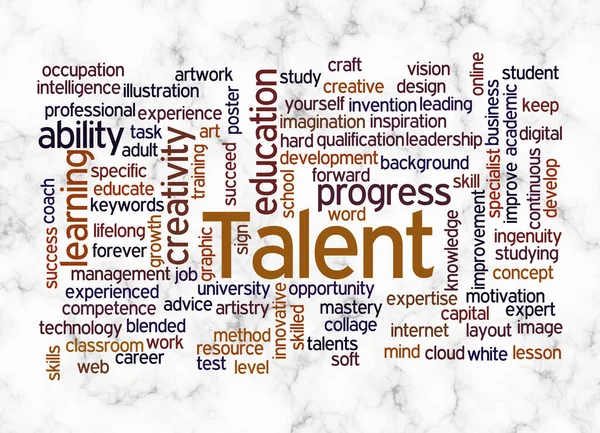 Word Cloud Talent Concept Create Text Only —  Fotos de Stock