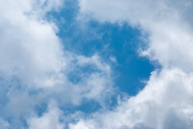 Bulutlu mavi gökyüzü arkaplanı. Doğal arkaplan.