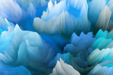 Sihirli dünya. Renkli soyut fantezi arka plan, gerçeküstü rüya manzarası. 3d illüstrasyon.