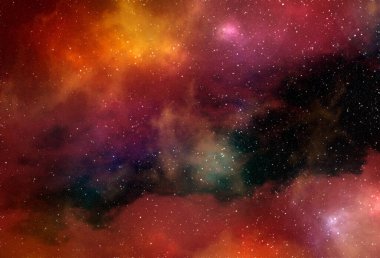 Gezegenler ve galaksiler, bilim kurgu duvar kağıtları. Derin uzayın güzelliği. Evrendeki milyarlarca galaksi kozmik sanat arka planında. 3B illüstrasyon.