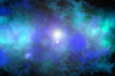 Gezegenler ve galaksiler, bilim kurgu duvar kağıtları. Derin uzayın güzelliği. Evrendeki milyarlarca galaksi kozmik sanat arka planında. 3B illüstrasyon.