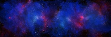 Gezegenler ve galaksiler, bilim kurgu duvar kağıtları. Derin uzayın güzelliği. Evrendeki milyarlarca galaksi kozmik sanat arka planında. 3B illüstrasyon.
