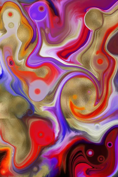 Flerfärgad Abstrakt Akryl Hälla Flytande Konst Bakgrund Illustration — Stockfoto