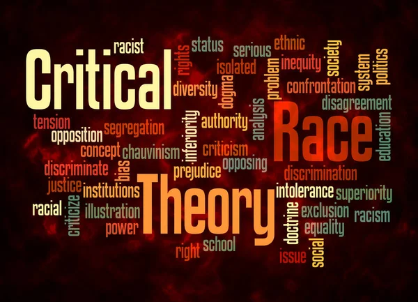 Koncept Word Cloud Critical Race Theory Vytvořit Pouze Textem — Stock fotografie