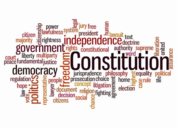 Word Cloud Constitution Concept Create Text Only — Stock Photo, Image