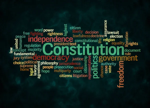 Word Cloud Constitution Concept Create Text Only —  Fotos de Stock