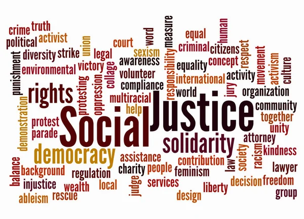 Word Cloud Social Justice Concept Create Text Only — Stockfoto