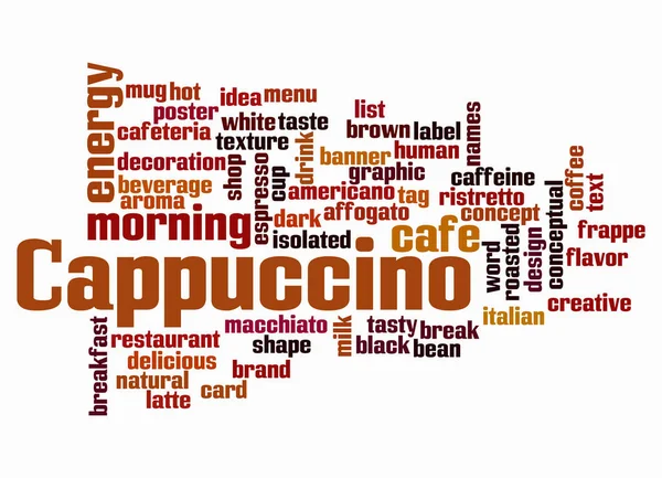 Word Cloud Cappuccino Concept Create Text Only — Stock Photo, Image