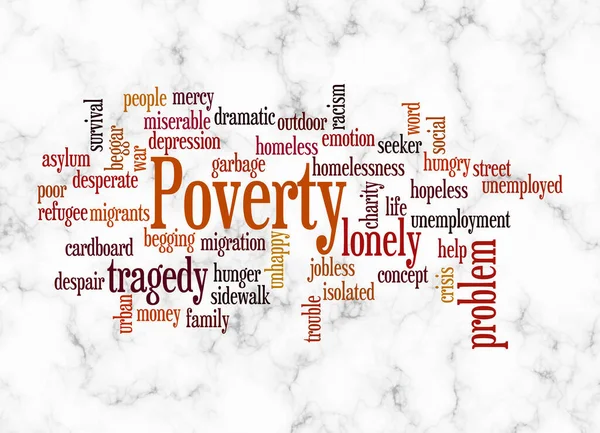 Word Cloud Poverty Concept Create Text Only — Fotografia de Stock