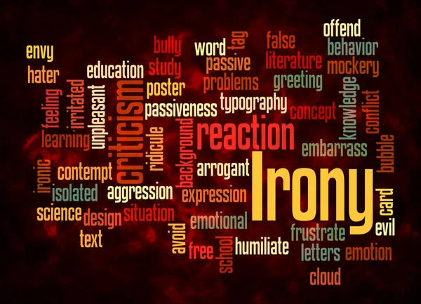 Word Cloud Irony Concept Create Text Only — Stock Photo, Image