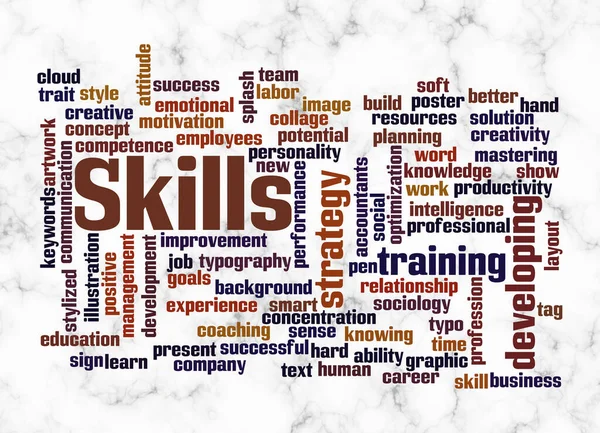 Word Cloud Con Concepto Skills Crea Solo Con Texto —  Fotos de Stock